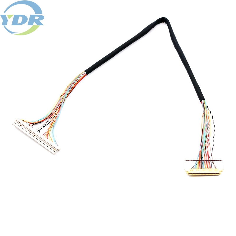 Doppino intrecciato 30Pin del cavo di visualizzazione dello schermo LCD LVDS DF14-30P-1.25H per il computer della TV su misura